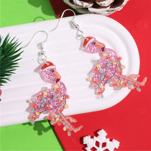 Acrylic  Flamingo Style Earrings