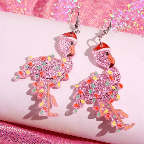 Acrylic  Flamingo Style Earrings