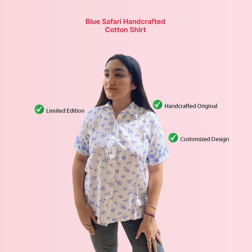 Blue Safari Handcrafted Cotton Shirt
