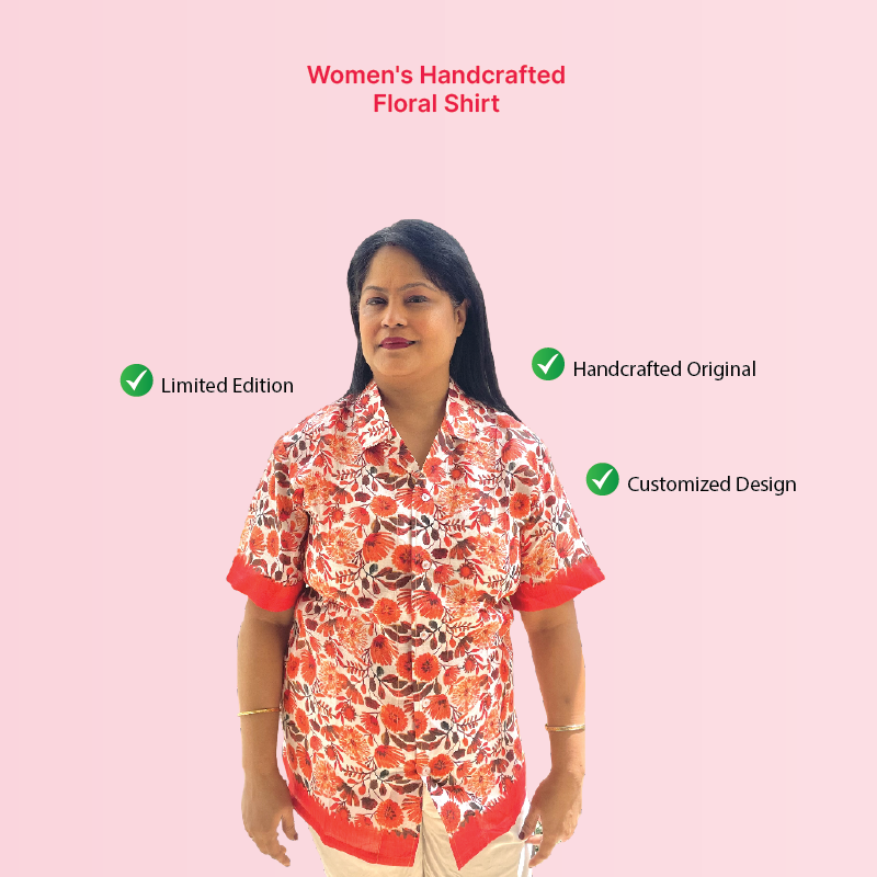 Women's Handcrafted Floral Shirt