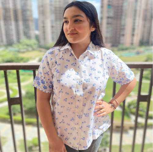 Blue Safari Handcrafted Cotton Shirt